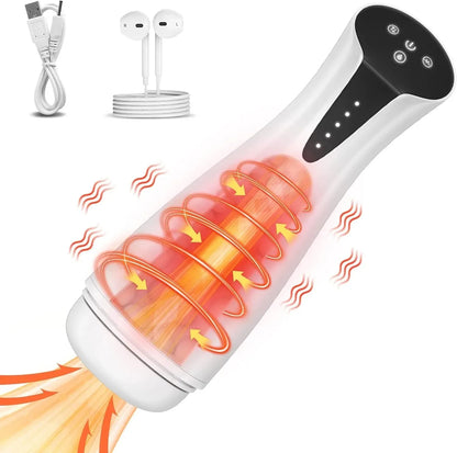 Oral Sucking Male Masturbator - Lifelike Vagina Voice Interactive Blowjob Sex Toys for Men