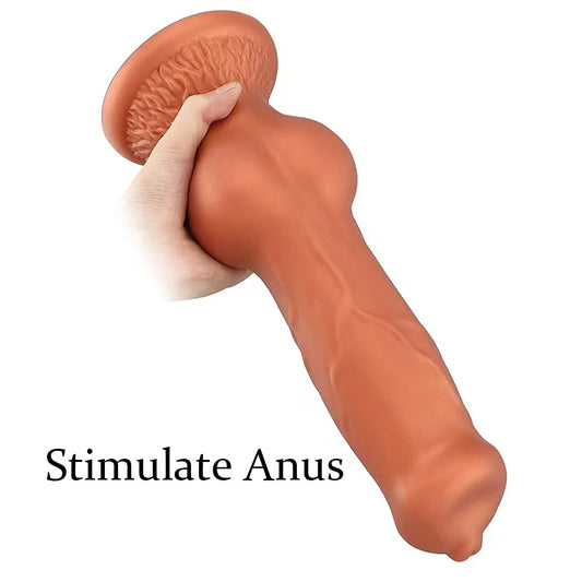 Big Knotted Dog Dildo Anal Plug - Realistic Animaldildo Beast Sex Toys for Women Lesbian