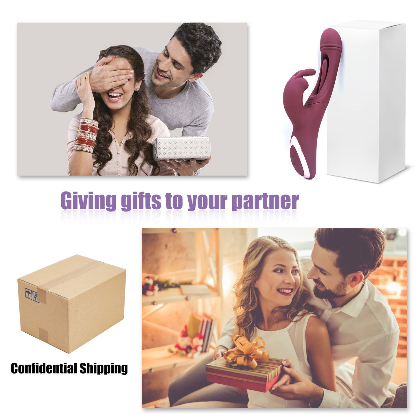 Rabbit Clitoral G Spot Vibrator - Vibrating Dildo Tickle Flapping Prostate Massager