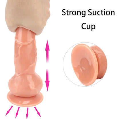 Realistic Dog Dildo - Silicone Animal Dildo Butt Plug Sex Toys for Men Women