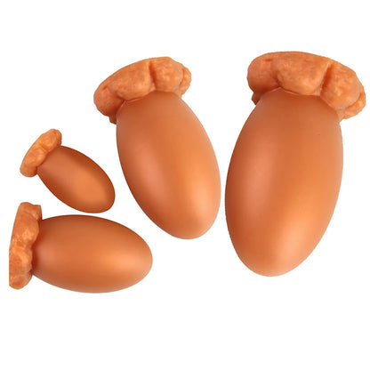 Gode ​​anal en silicone souple - Jouets pour adultes dilatateur de plug anal en forme d'œuf de dragon réaliste