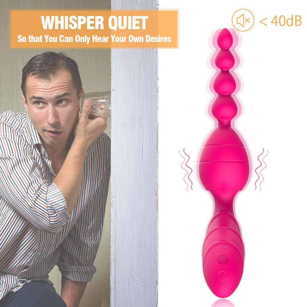 Doppelend-Analdildo G-Punkt-Vibrator – austauschbarer Klitoris-Stimulator, Analkugeln, Prostata-Massagegerät
