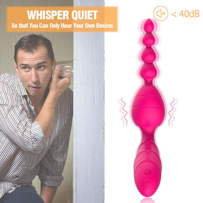 Doppelend-Analdildo G-Punkt-Vibrator – austauschbarer Klitoris-Stimulator, Analkugeln, Prostata-Massagegerät
