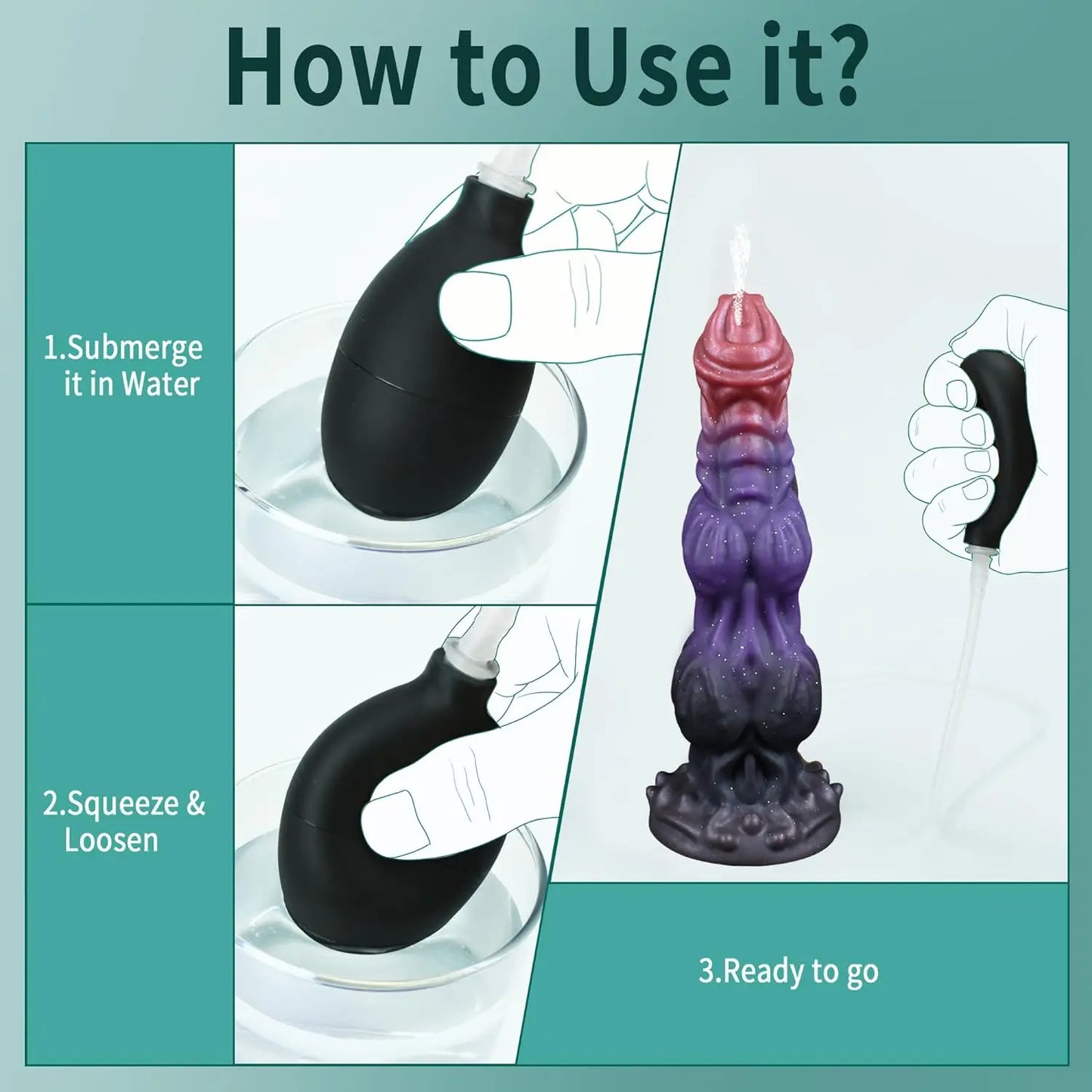 Huge Monster Dildo Ejaculating Butt Plug - Exotic Squirting Animal Dildos Sex Toys