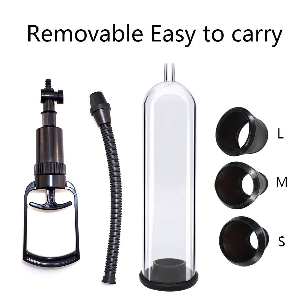 Jouet sexuel masculin de pompe à pénis sous vide - Kits de formation d'éjaculation de retard d'agrandisseur manuel