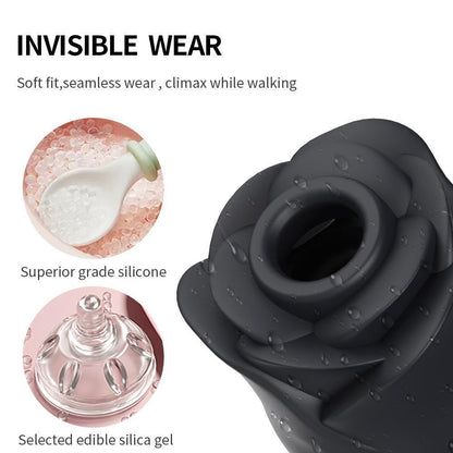 Clit Sucking Tongue Licking Rose Toy - Double End Nipple Clitoral Vibrator