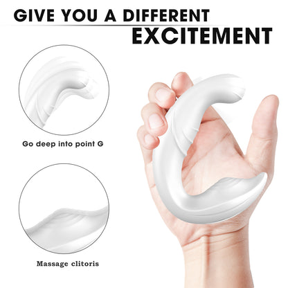 Remote Control Finger Flapping Prostate Massager - Double End Anal Clit Stimulator