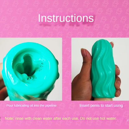 Silicone Pocket Pussy Male Masturbation Cup - Realistic Vagina Blowjob Sex Toy for Men