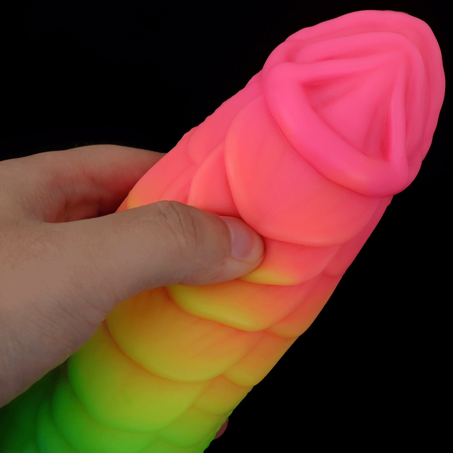 Luminous Dragon Monster Dildo Butt Plug - Colorful Realistic Anal Dildos Silicone Sex Toy