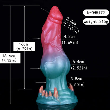 Realistischer Dildo-Buttplug – großer geknoteter Monsterdildo, Vagina-Klitoris-Stimulator, Anal-Sexspielzeug