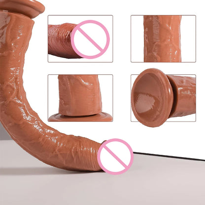 13 Zoll langer realistischer Dildo-Buttplug - Strapon-Dildos mit Saugnapf, Sexspielzeug