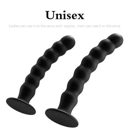 Plug anal en silicone - 7 perles de traction gode anal masseur de prostate point G