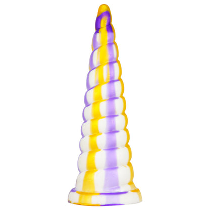 Pyramid Anal Dildo Butt Plug - Exotic Color-Mixing Silicone Vaginal Prostate Massager