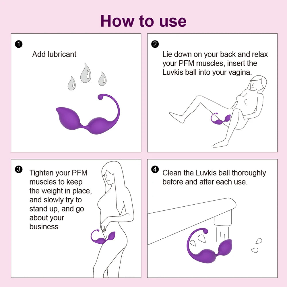 Medical Silicone Kegel Ball - Vibrating Panties with Metal Ball Vagina Domlust Medical Silicone Kegel Ball - Vibrating Panties with Metal Ball Vagina Domlust