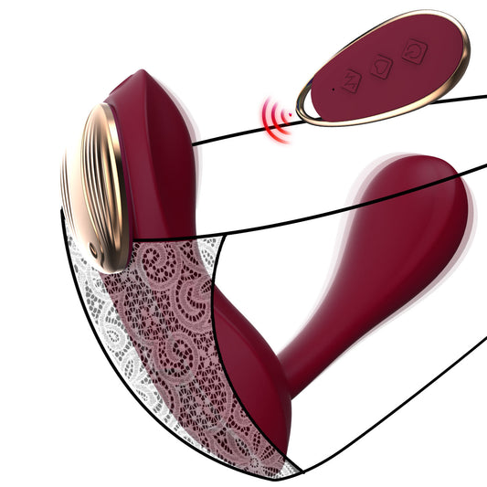 Kombinierter vibrierender Höschen-Buttplug-Vibrator – ferngesteuerter Klitoris-G-Punkt-Analstimulator