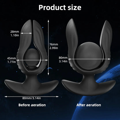 Inflatable Vibrating Anal Plug - Anal Ball Expander Estim Prostate Massager - Domlust