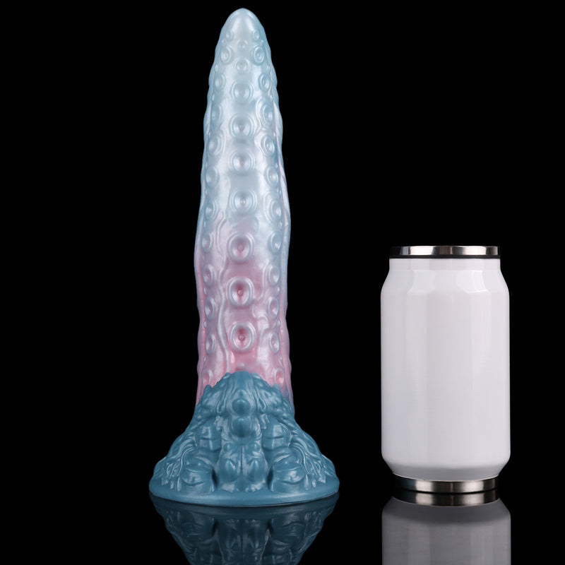 Frostpetal Dragon Tongue Fantasy Dildo – Remote Vibration & Pastel Silicone