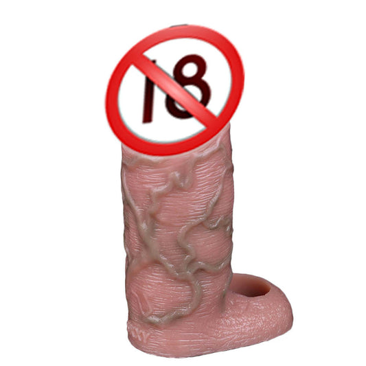 Riesiges Penis-Kondom-Sexspielzeug für Männer – Realistischer Penisring zur Steigerung der Sexualleistung