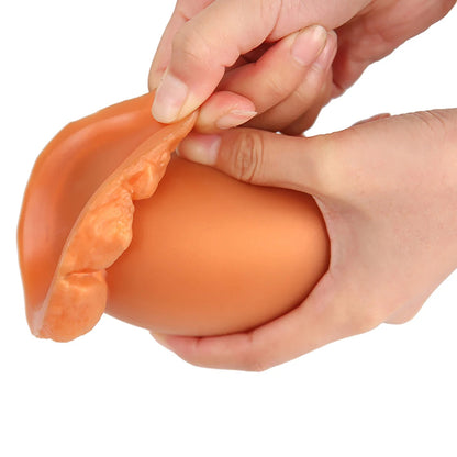 Gode ​​anal en silicone souple - Jouets pour adultes dilatateur de plug anal en forme d'œuf de dragon réaliste