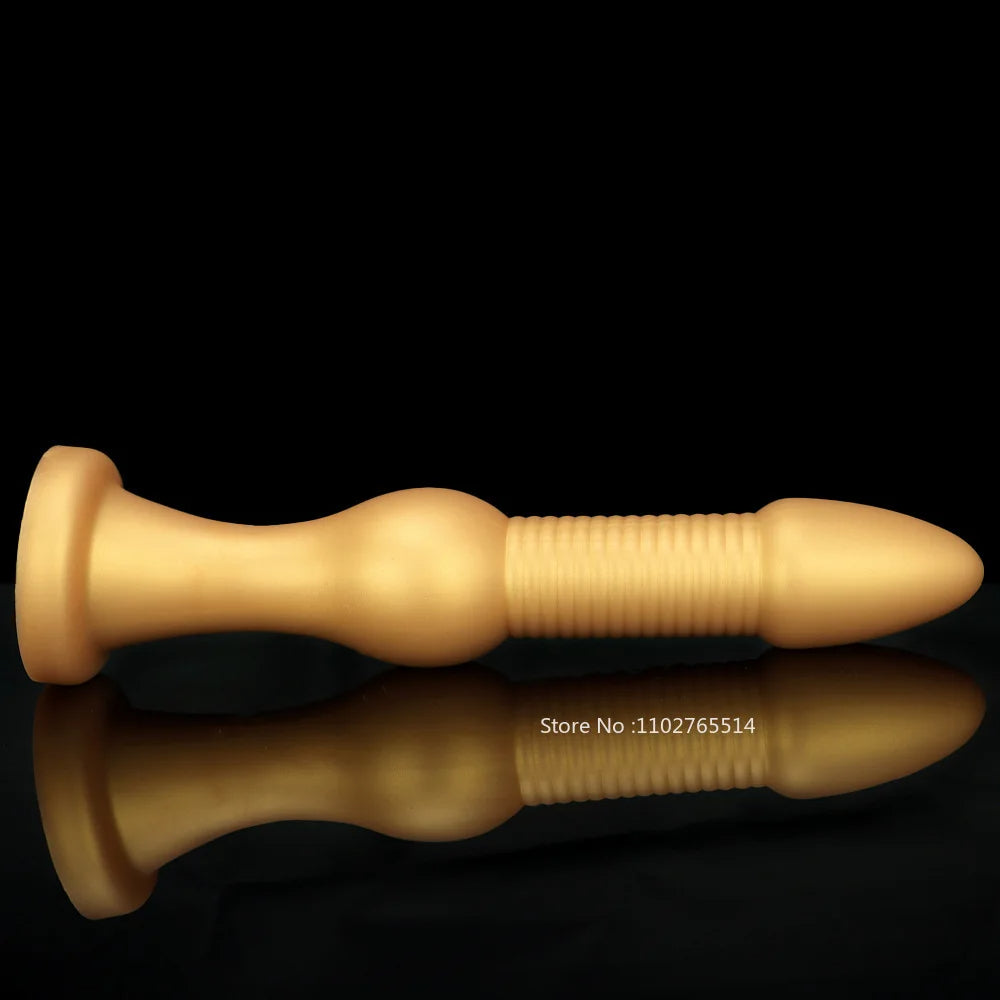 Huge Silicone Anal Dildo Butt Plug - Knotted Gspot Prostate Massager Suction Cup Sex Toy