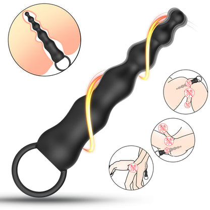 Vibrierender Analplug mit Analkugeln – Finger-Protate-Massagegerät, Sexspielzeug für Männer und Frauen