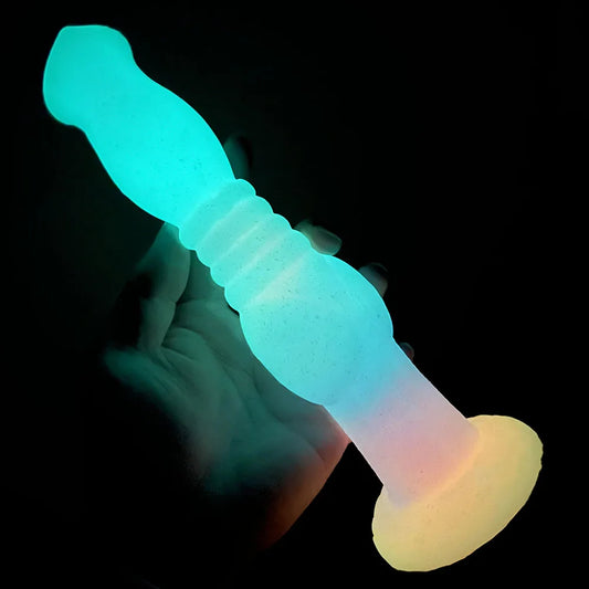 Exotischer Monsterpferd-Dildo-Buttplug – leuchtende Tierdildos, langes Anal-Sexspielzeug