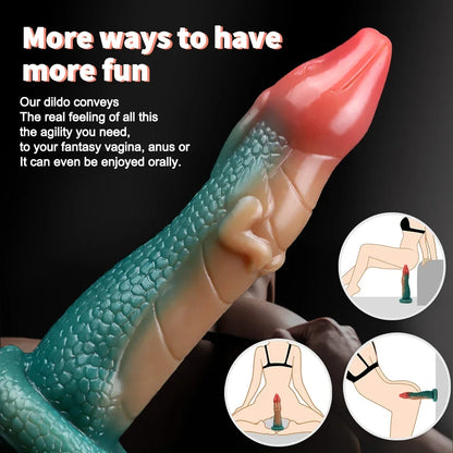 Monster Animal Dildo Butt Plug - Fantasy Dildos Exotic Silicone Vagina Anal Sex Toy