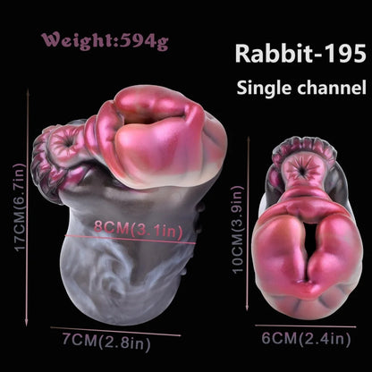 Rabbit Vagina Pocket Pussy Male Masturbator - Realistic Animal Blowjob Mens Masturbation Cup