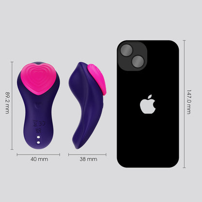 Vibromasseur de culotte télécommandé - Stimulateur de clitoris portable Heartring Magnetic Female Sex Toys