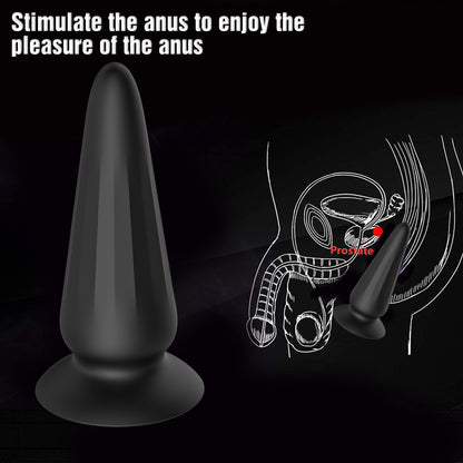 Remote Control Vibrating Butt Plug - Tapered Vaginal Anal Stimulator Prostate Massager