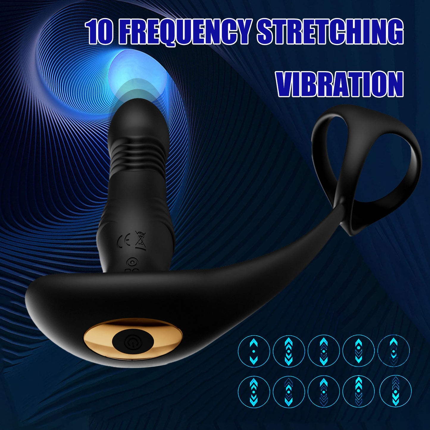 APP Control Thrusting Dildo Anal Vibrator - Remote Control Cock Ring Male Sex Toy