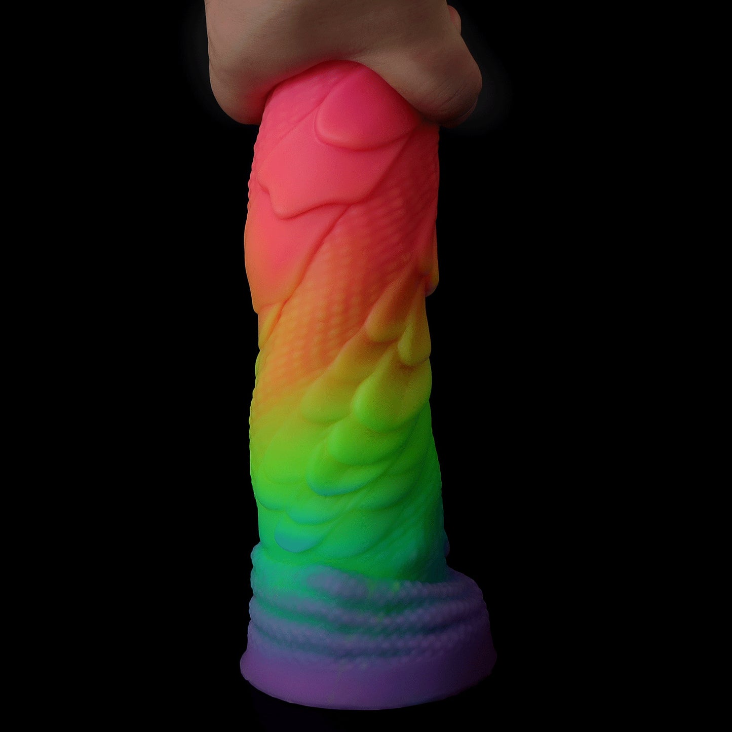 Luminous Dragon Monster Dildo Butt Plug - Colorful Realistic Anal Dildos Silicone Sex Toy