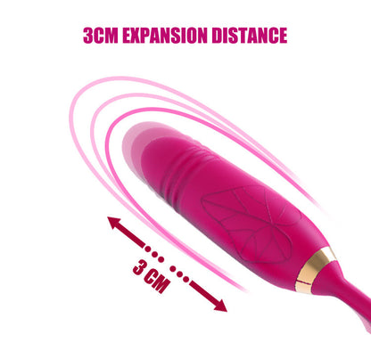 Double End Thrusting Anal Dildo Clit Stimulator - Realistic Gourd Silicone Female Sex Toys Gift