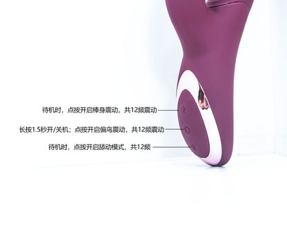 Rabbit Clitoral G Spot Vibrator - Vibrating Dildo Tickle Flapping Prostate Massager
