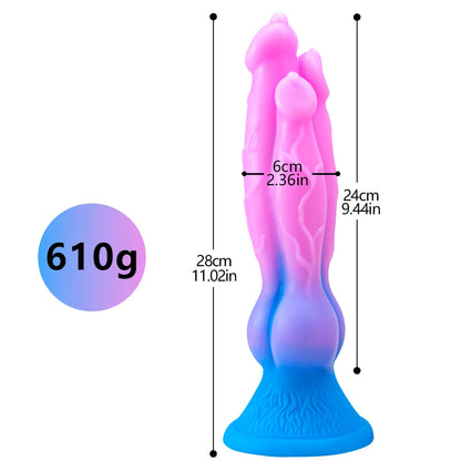 Realistic Dog Dildo - Monster Three Head Animal Dildos Sex Toys - Domlust Exotic