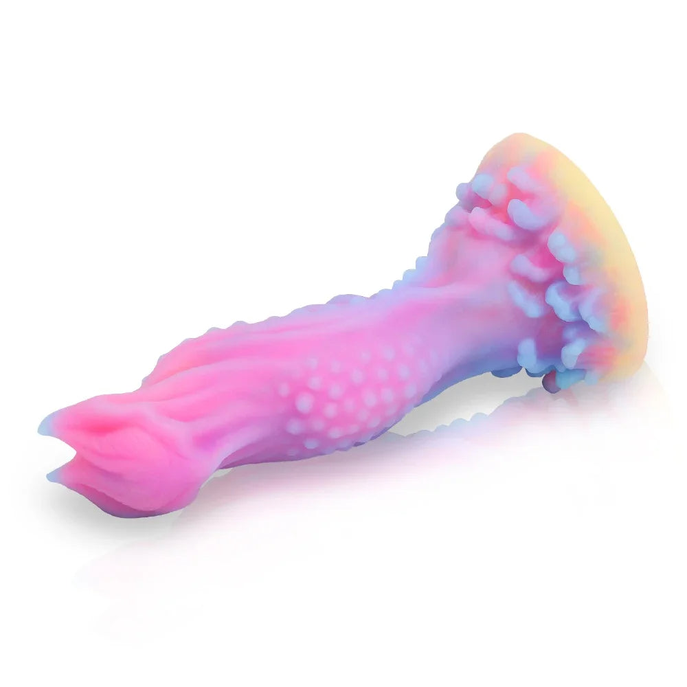 Leuchtender Monsterdildo – exotischer Hundedildo, geknoteter Buttplug, männliches weibliches Sexspielzeug