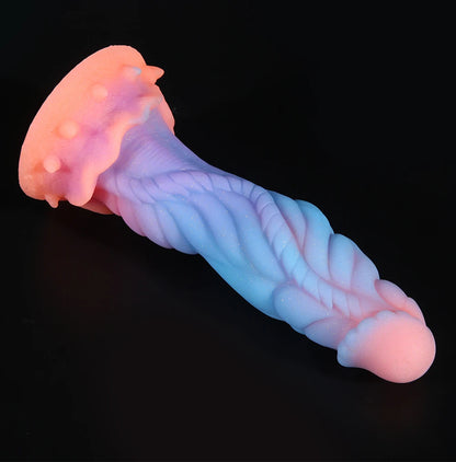 Leuchtender Drachendildo-Buttplug – riesige Monsterdildos, bunt leuchtendes Analsexspielzeug