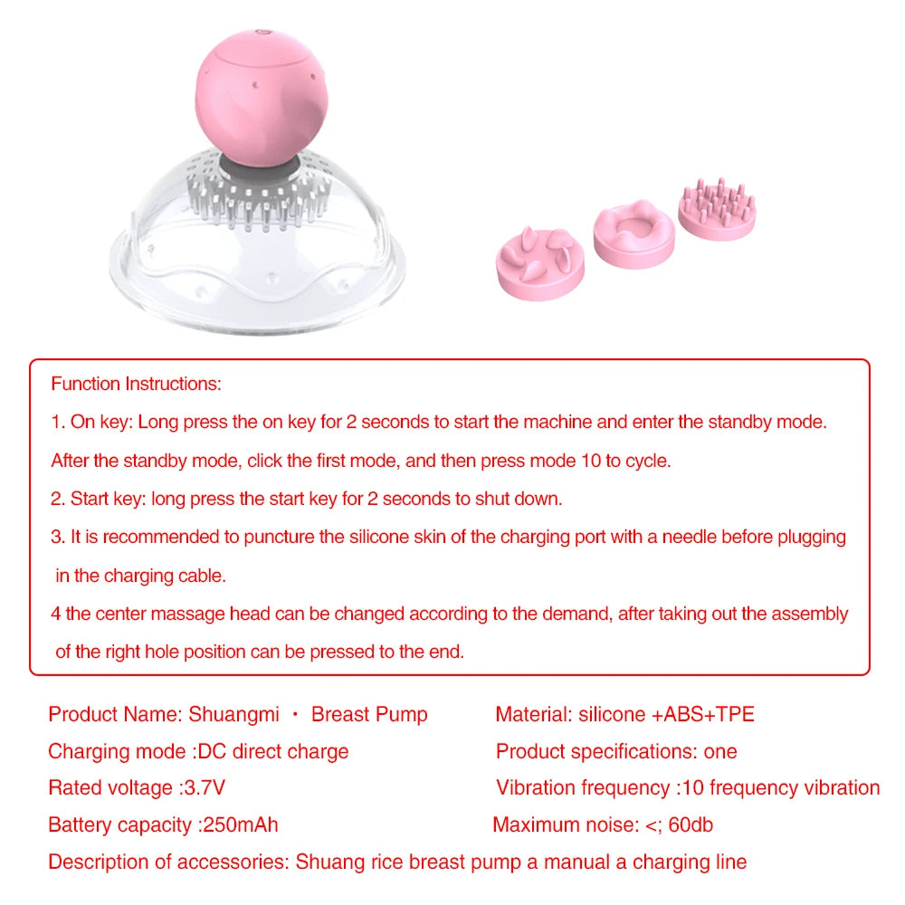 Mamelon Sucker Masseur - Tire-lait Rotatif Stimulation Femmes Sex Toys