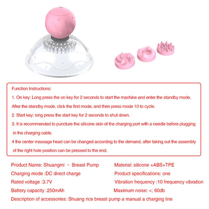 Mamelon Sucker Masseur - Tire-lait Rotatif Stimulation Femmes Sex Toys