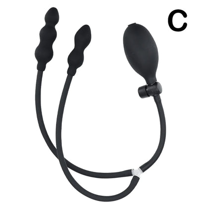 Doppelter aufblasbarer Analplug – exotische Dual-Anal-Erweiterung, G-Punkt, Prostata-Massage, Melken