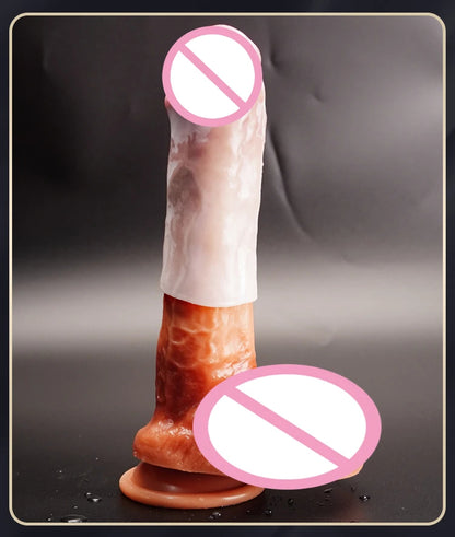 Jouet sexuel de préservatif à manchon en silicone pour hommes - Pussys de poche de massage de pénis extensible
