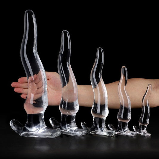 Jelly Anal Dildo Butt Plug - Crystal Soft Anal Dilator Vaginal Prostate Massager