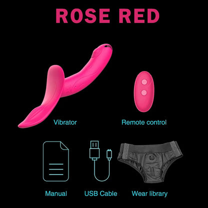 Remote Control Vibrating Strapon Dildo - Strap On Strapless Sex Toy for Lesbian Couple