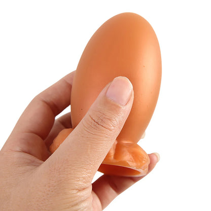 Gode ​​anal en silicone souple - Jouets pour adultes dilatateur de plug anal en forme d'œuf de dragon réaliste