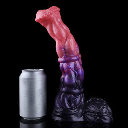 Dildo pour cheval Aurora Stallion Dual-Pour : Jouet en silicone hybride alien-équin évasé avec base ventouse