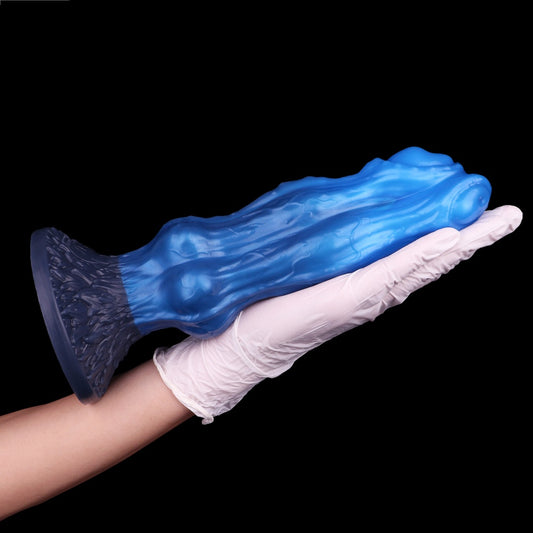 Gode Tri-Wolf Monster Knot | Silicone double couche | Domlust Fetish