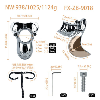 Metal Bondage Strap-On Sheath Underwear - Erectile Support BDSM Toy for Men