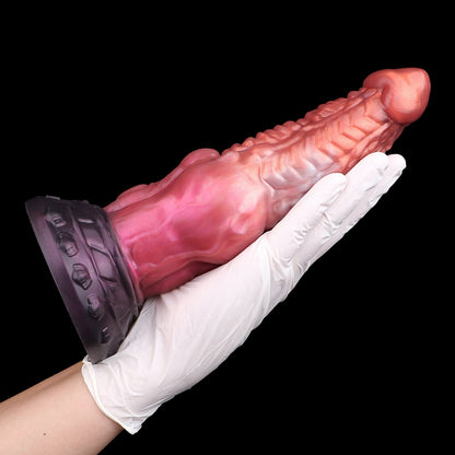 Female Vaginal Masturbation Monster Cock Suction Cup - Localized Expansion Fantasy Silicone Dildo