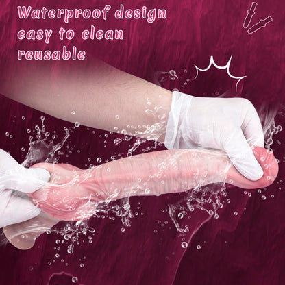 7.55-Inch Handheld Realistic Silicone Dildo – Vaginal Insertion Toy for Intense Climax Stimulation