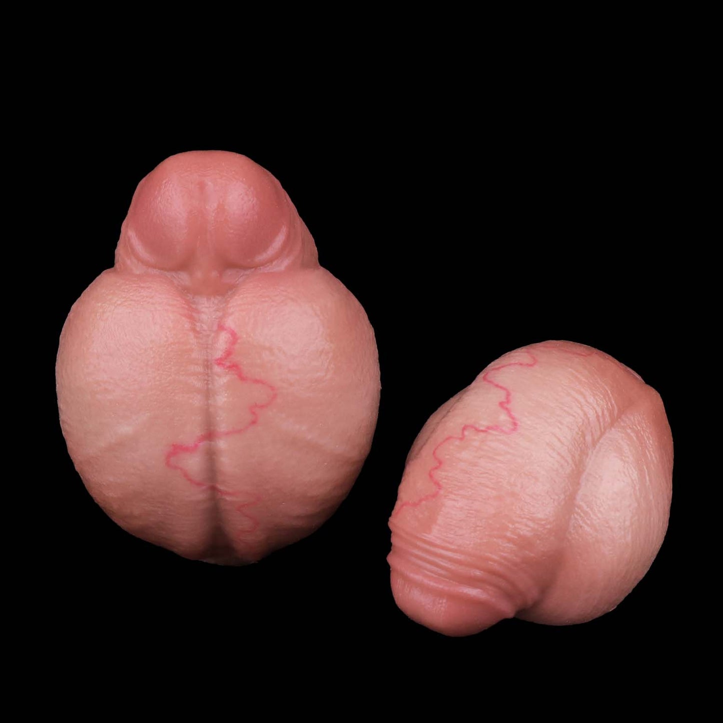 Realistic Silicone Anal Plug with Steel Chain – Multi-Use Butt Plug for Vaginal, Anal & Oral Play
